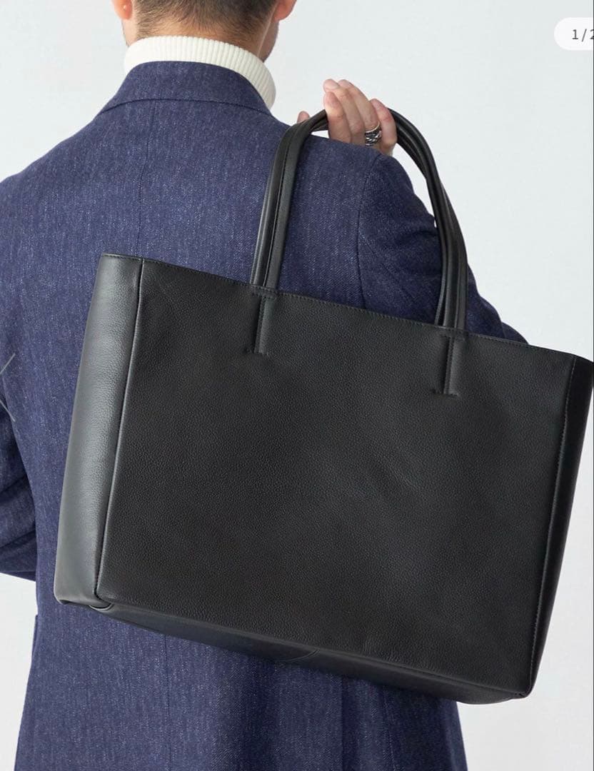 SHIPS スマートレザートートバッグ