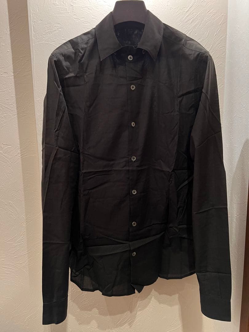 Ann Demeulemeester アンドゥムルメステール 付け襟シャツ 黒 - メルカリ