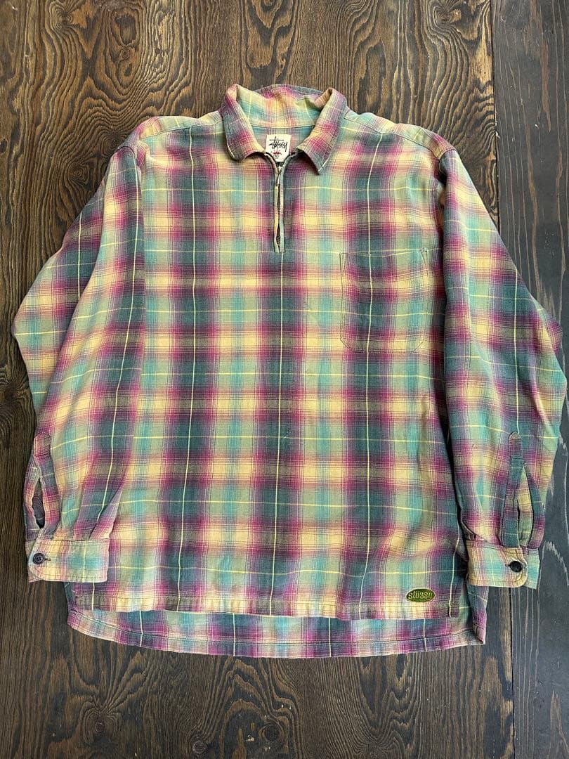 90s old stussy オンブレ シャツ ヴィンテージ USA製