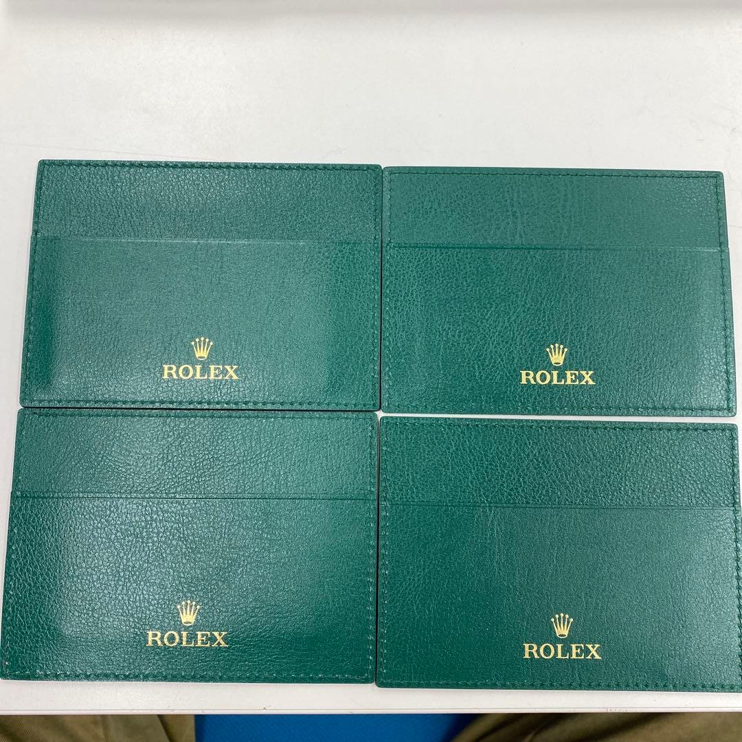 ROLEX カードケース ROLEX Dark Green Caviar Leather Cardholder- VIP Gift