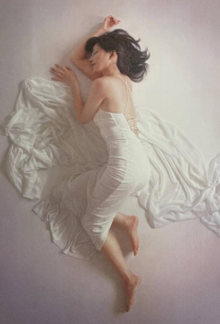 島村信之、【白の粧い】、希少な額装用画集より、新品額装付、状態良好