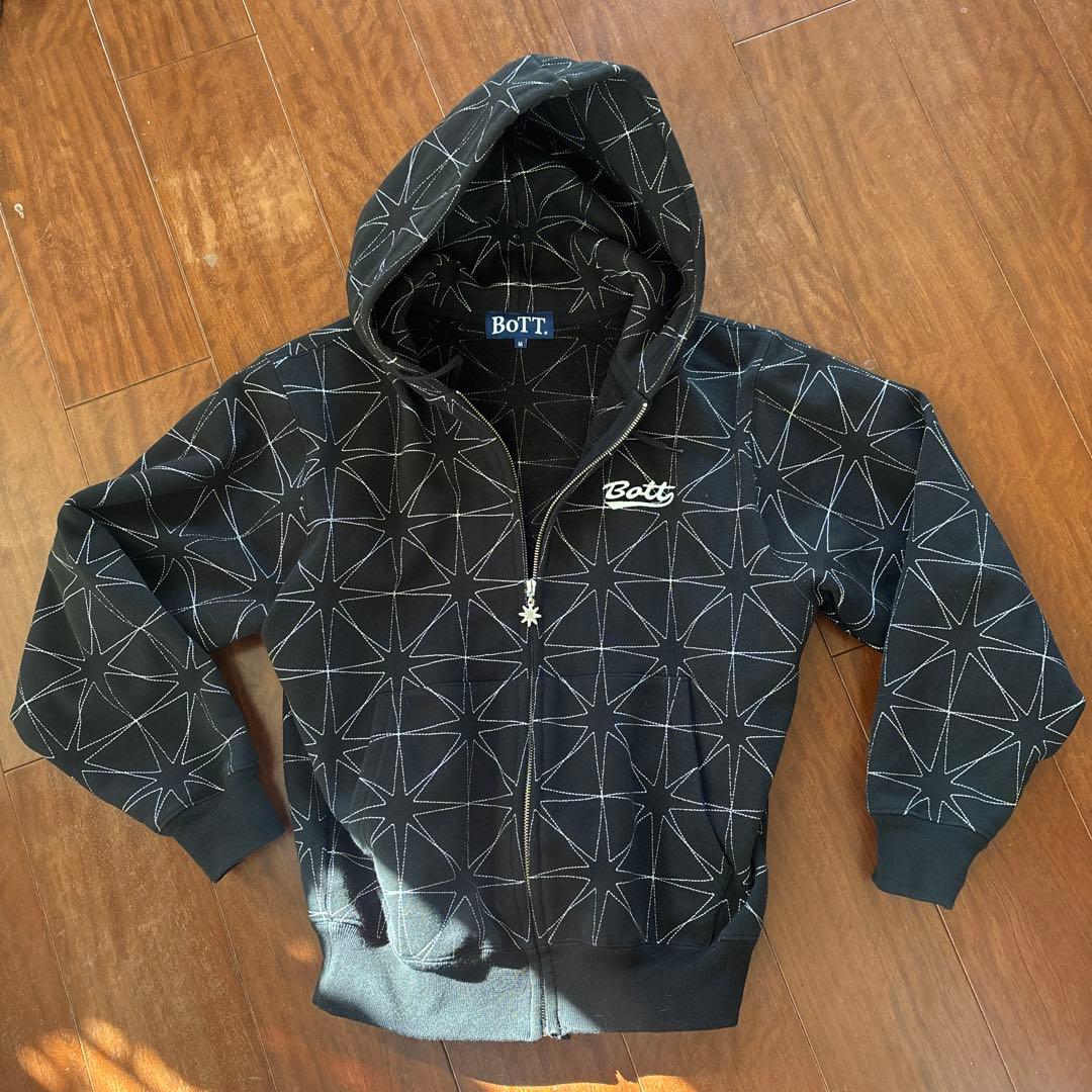 BoTT sparkle hoodie パーカー Mブラック
