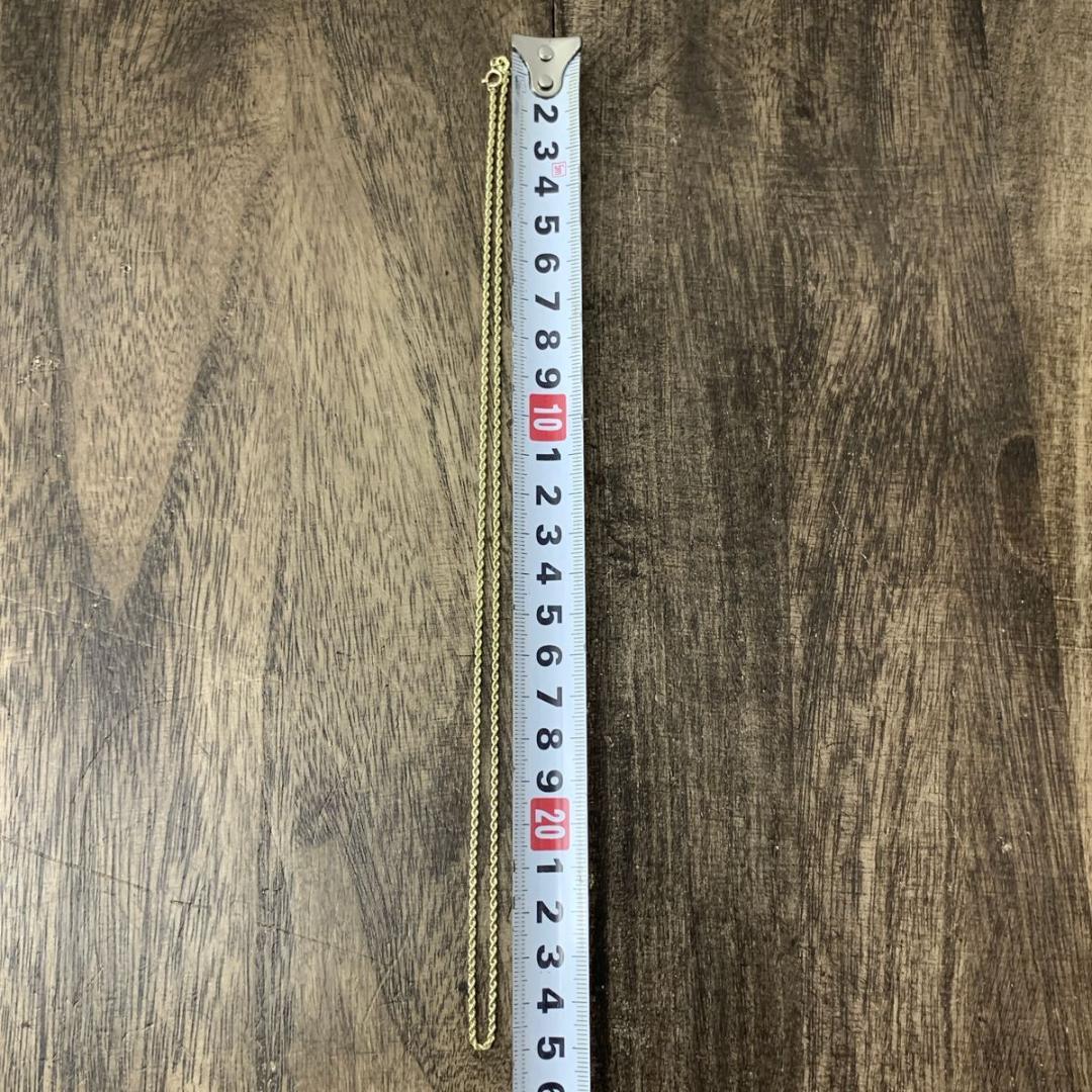 10k ロープチェーン ネックレス 50cm ゴールド 金無垢 1.5mm