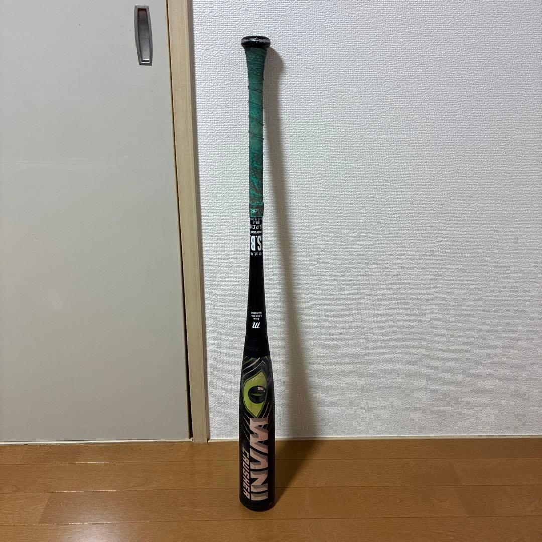 ワニクラッシャー　ウレタン　軟式バット ブラック/グリーン