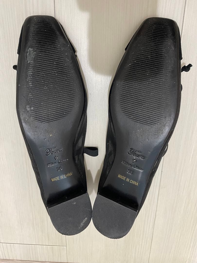 お買い得】ツルバイマリコオイカワ/黒メッシュパンプス/サイズ38