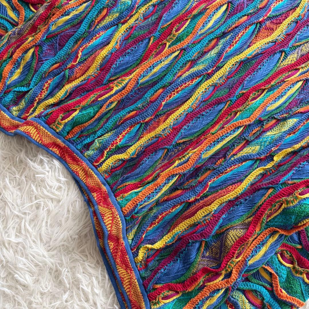 クージー】3Dニット セーター Lサイズ マルチカラー 立体編み - メルカリ