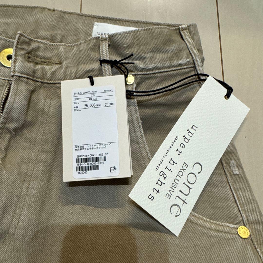 別注】＜upper hights for conte＞ベージュ デニムパンツ - メルカリ