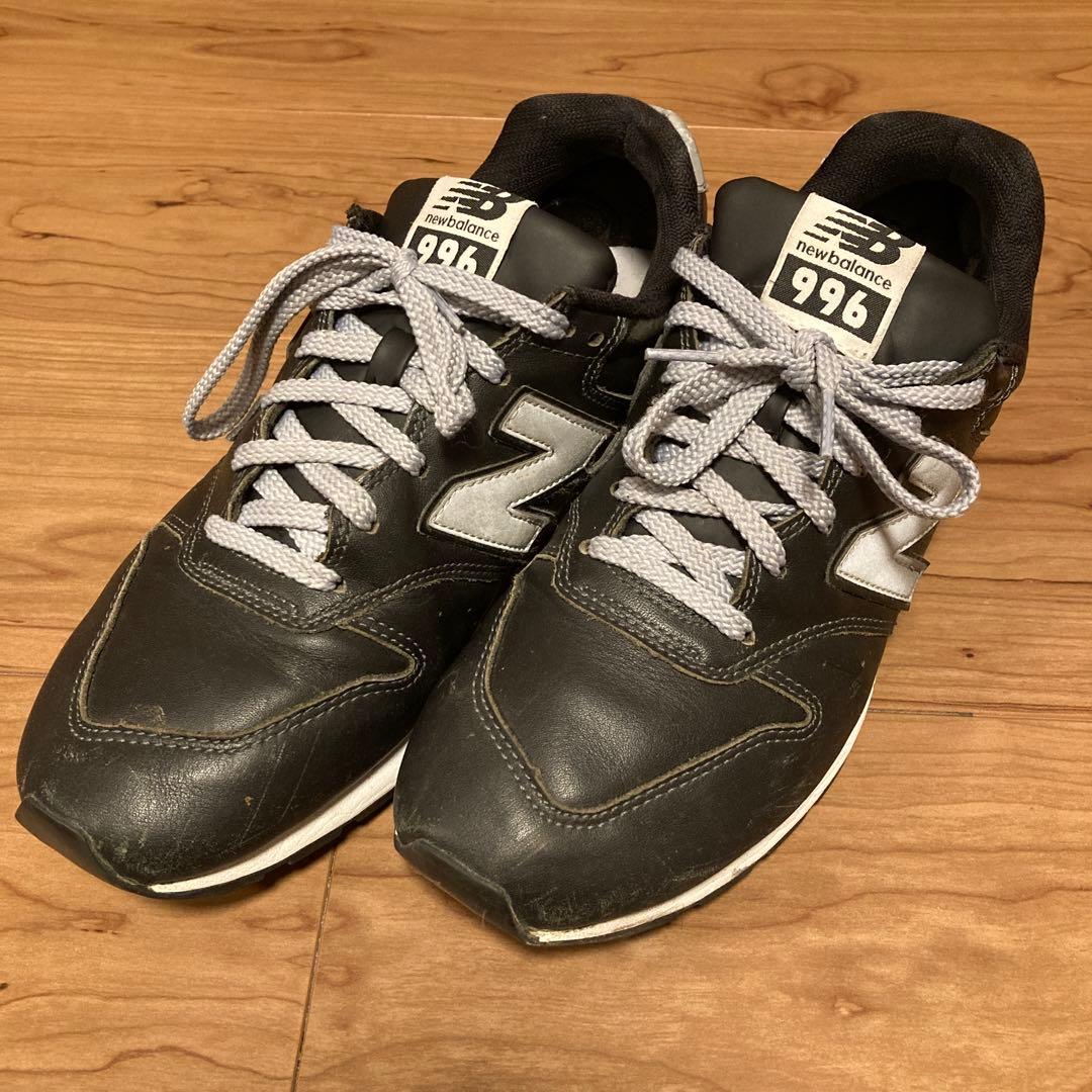 ニューバランス newbalance 996 レザー 黒 ブラック 27cm - メルカリ