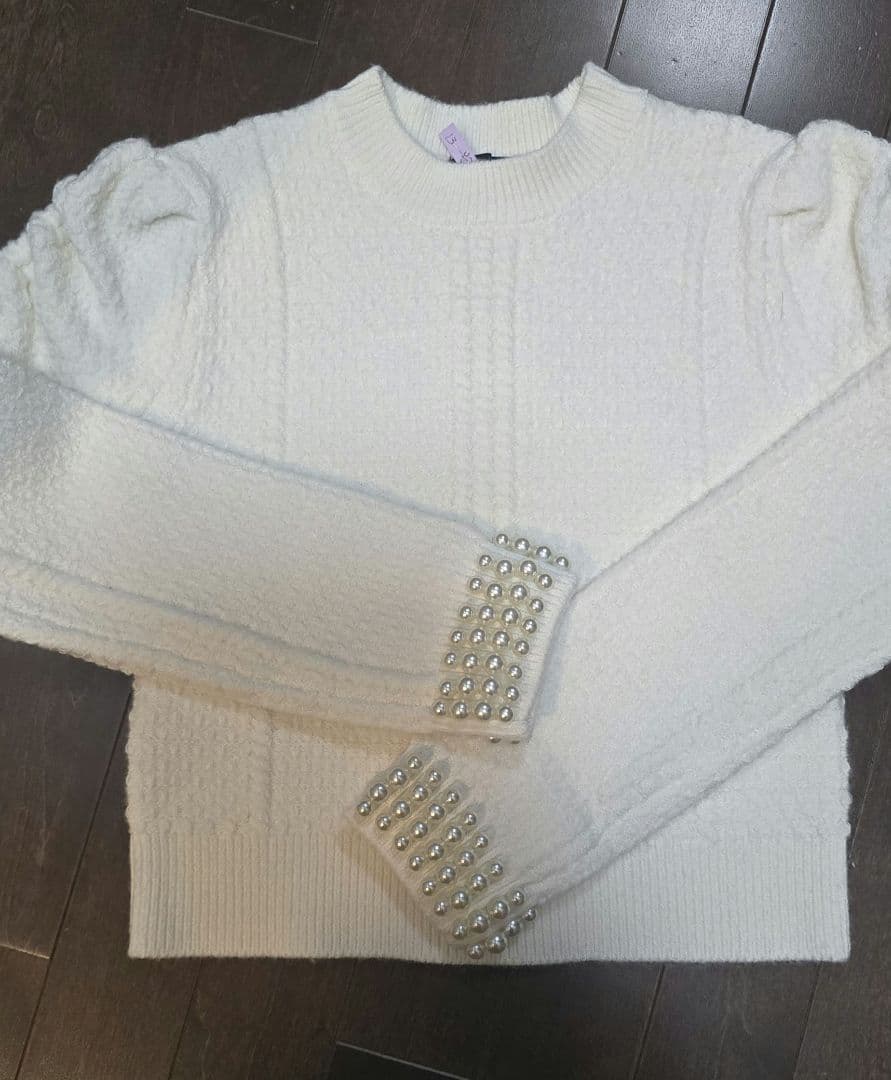 anuans　アニュアンス　パールニットトップス