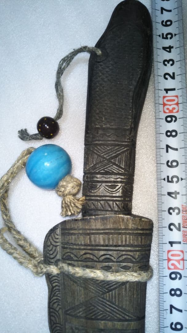 (値下げ)マキリ　アイヌ鱗彫り　本場当時物