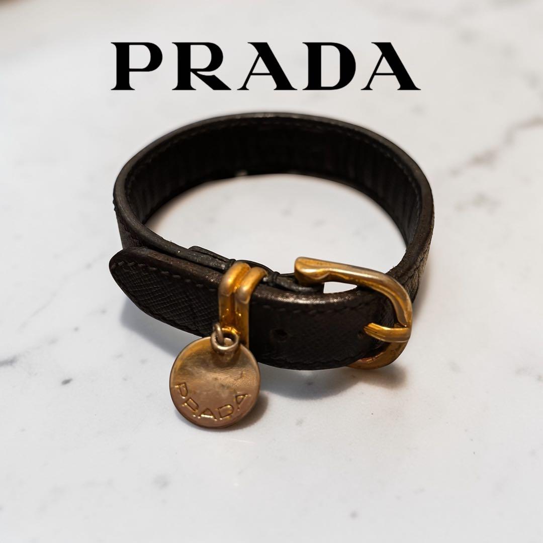 PRADA プラダ レザー ブレスレット バングル アクセサリー レディース
