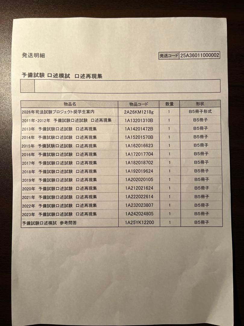 裁断済】伊藤塾 予備試験口述試験 口述再現集2011〜2024年+2025模試