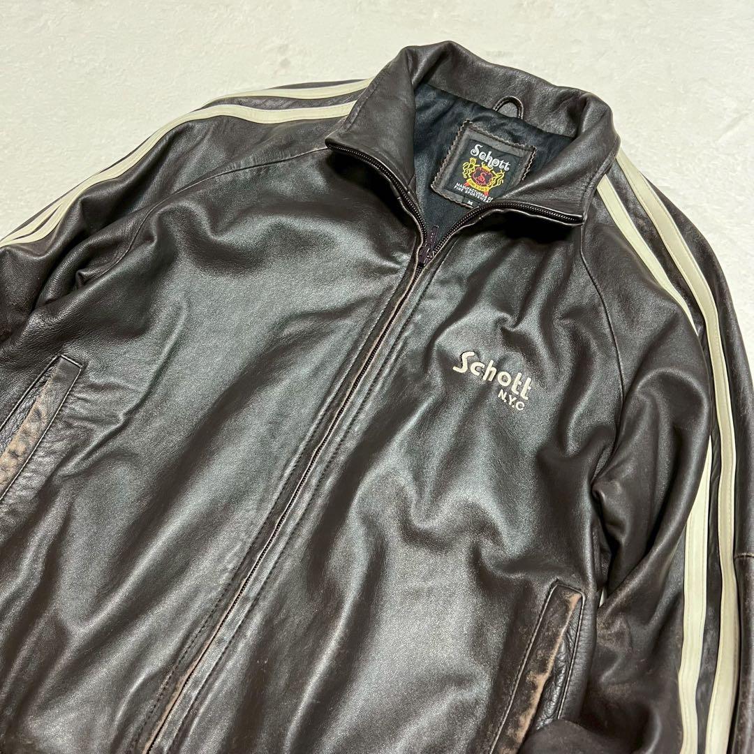 Schott ショット ラムレザー トラックジャケット トラッカー 羊革