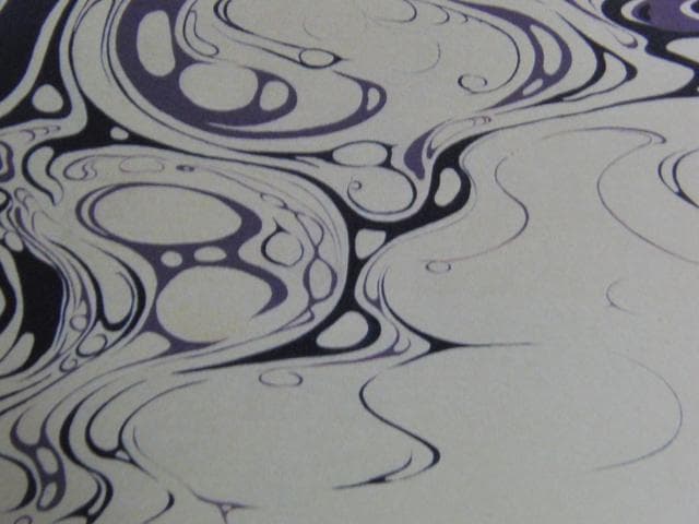 堀井聡、【緋魚遊泳図】、希少な画集画、新品高級額・額装付、状態良好