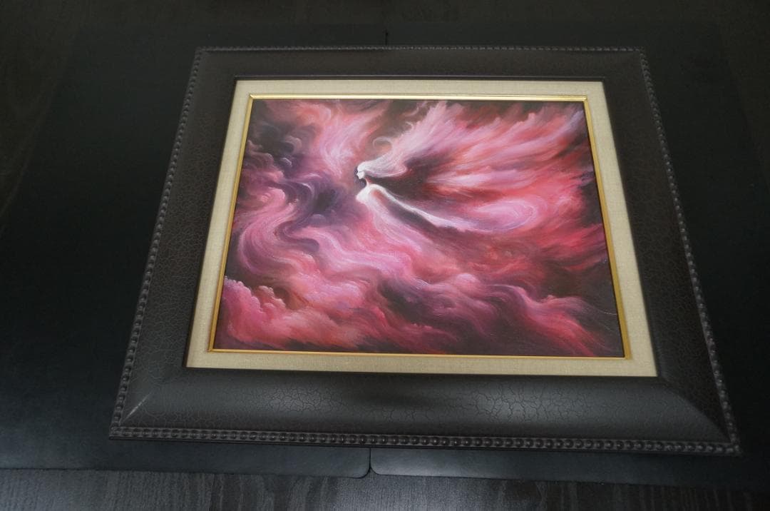 0004　絵画　幻想的　ピンク　抽象画