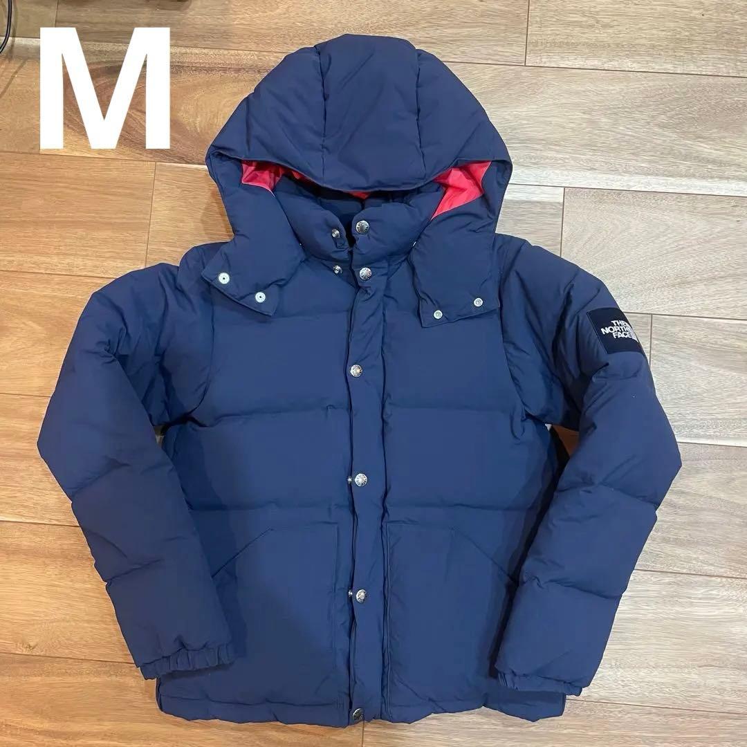 《美品》THE NORTH FACE キャンプシエラショートダウン　紺x赤