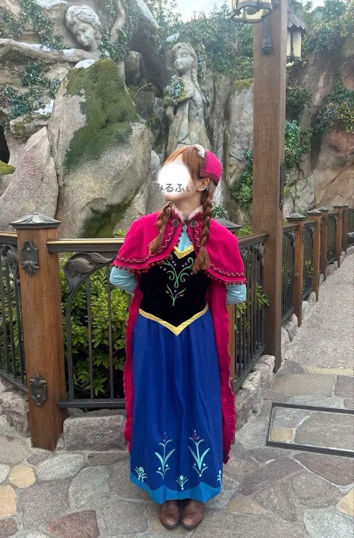 Dハロ　アナ　冬服　雪山衣装フルセット ▶︎アナ雪撮影 Dハロプリンセスの中でもアナが好評だった🩷 あや