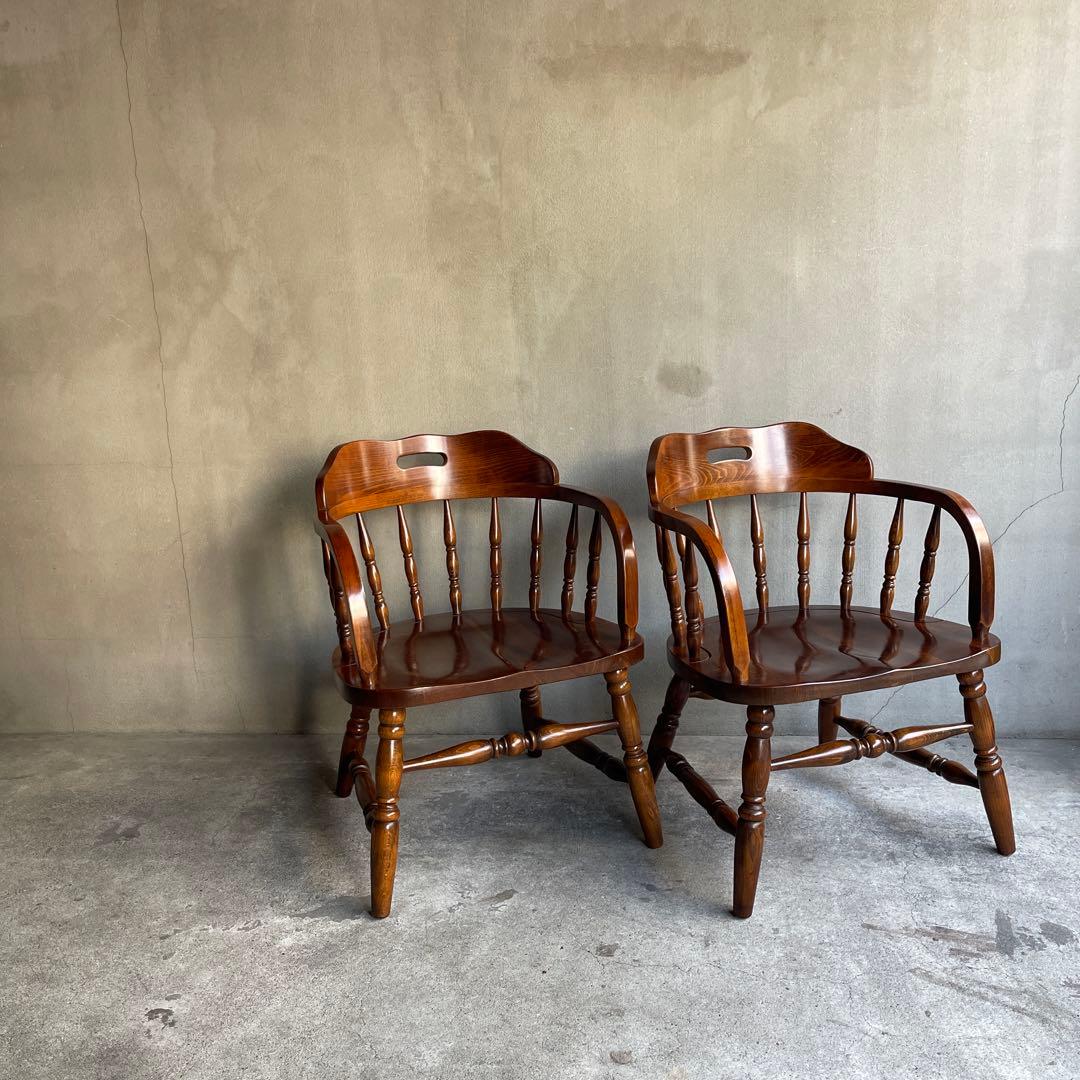 希少 廃盤　柏木工　ウィンザーアームローチェア　オールドヴィンテージ　飛騨家具