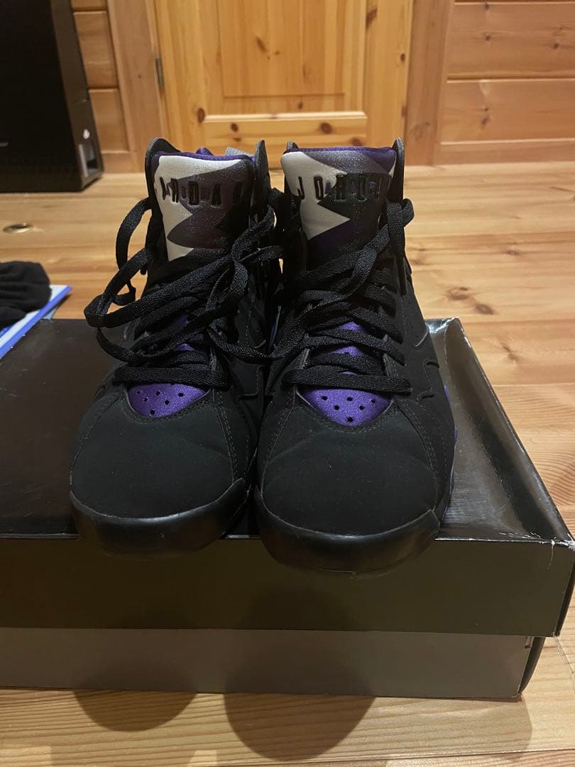 じ*き様 Air Jordan 7 Retro ブラック/パープル 9 レイアロ