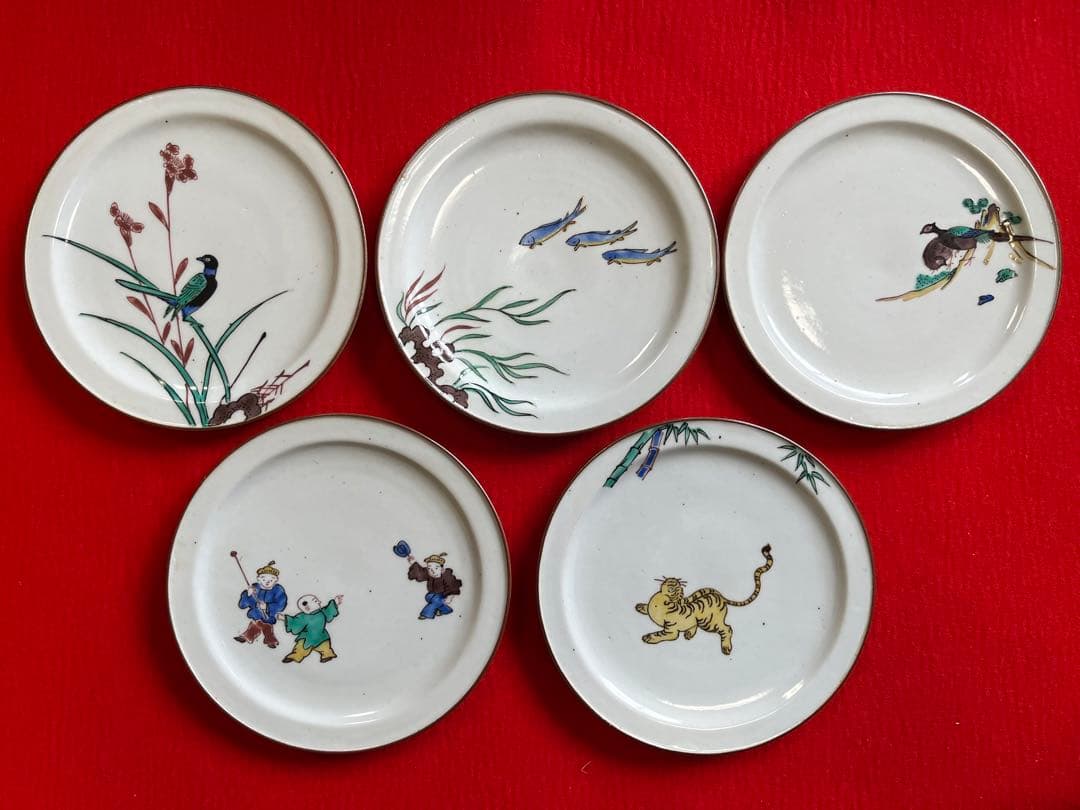 初代 徳田八十吉 古九谷 敬慕 絵変わり 銘々皿 管理T175 共箱付 - メルカリ