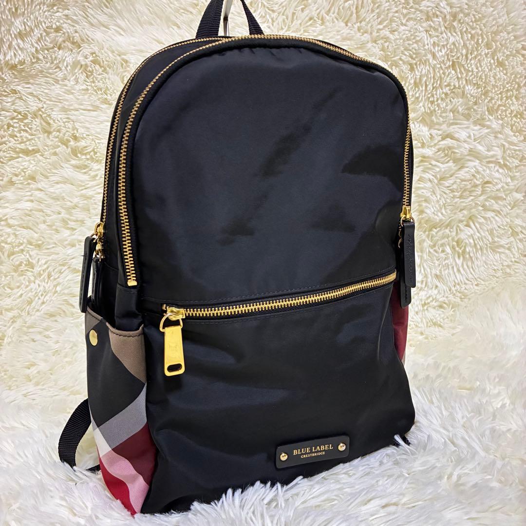 美品✨ ブルーレーベルクレストブリッジ ブラック バックパック リュック
