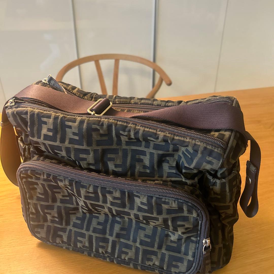 Fendi マザーズバッグ ダークブルー ブラウン