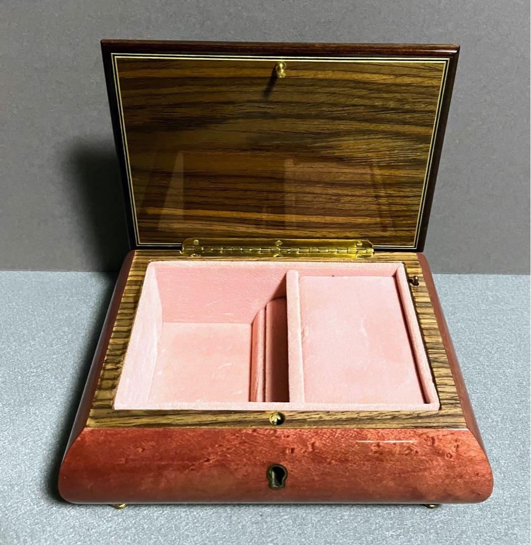 イタリア 象嵌細工 ジュエリーボックス オルゴール付き フラワー