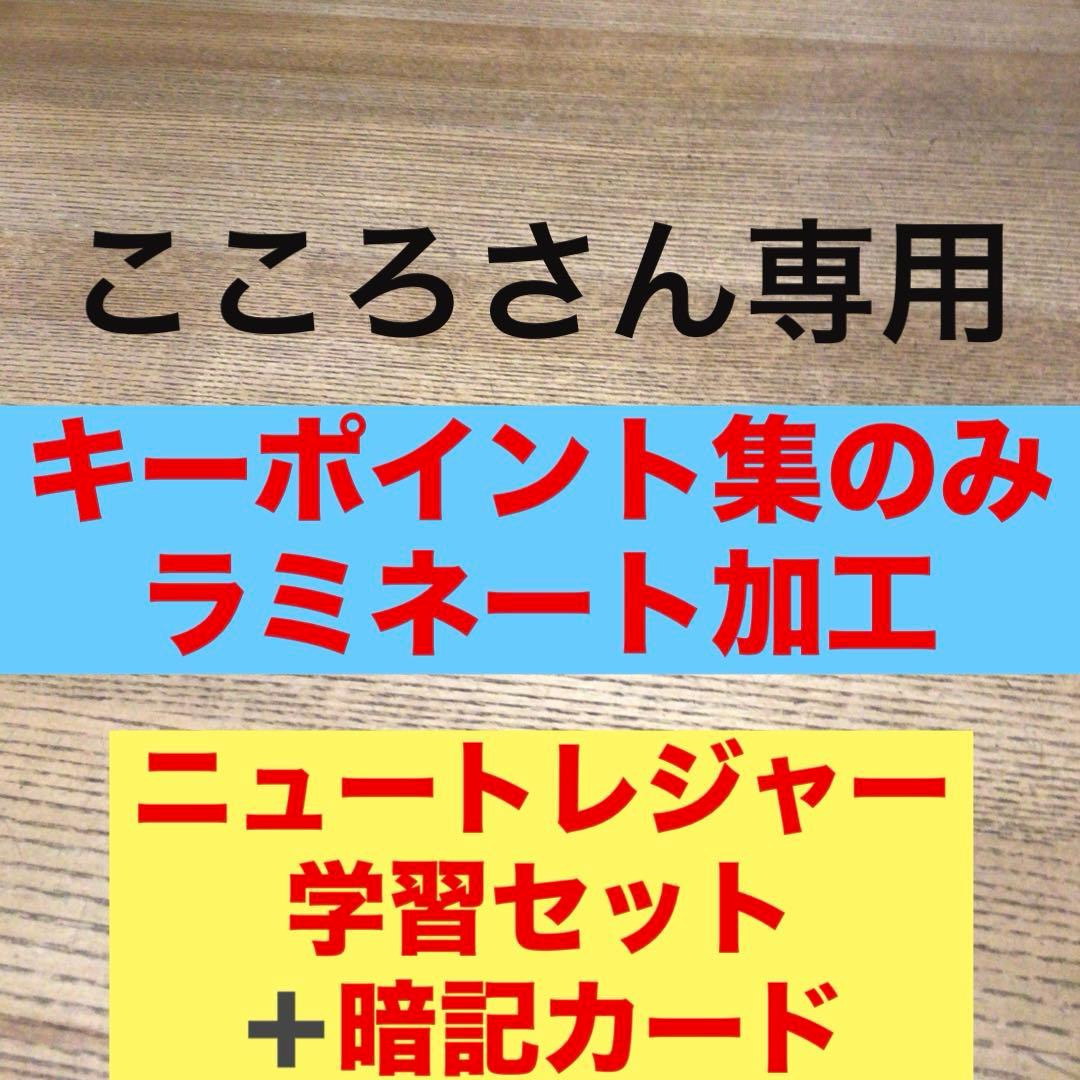 こころさん専用　キーポイント集のみラミネート加工