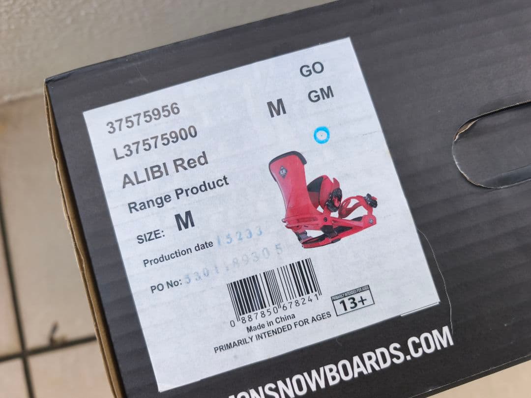 Salomon ALIBI Red ビンディング Mサイズ Salomon ALIBI Red ビンディング Mサイズ