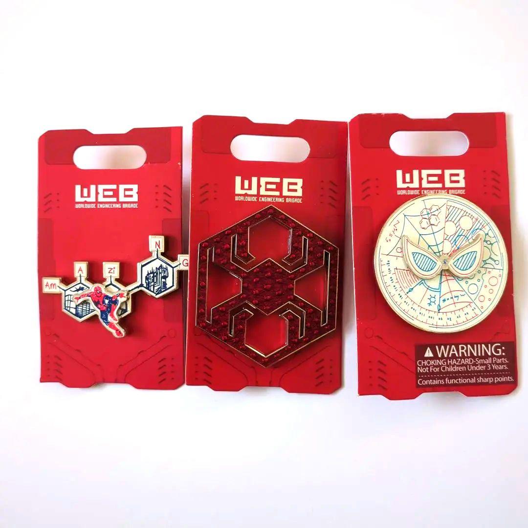 スパイダーマン ピンバッジセット カリフォルニアディズニー限定