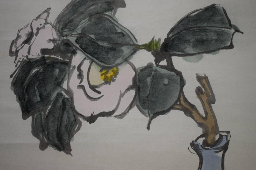 真作/蘭亭/惜春/椿画/曙茶掛/横物/桐共箱付/布袋屋掛軸HI-520 - メルカリ