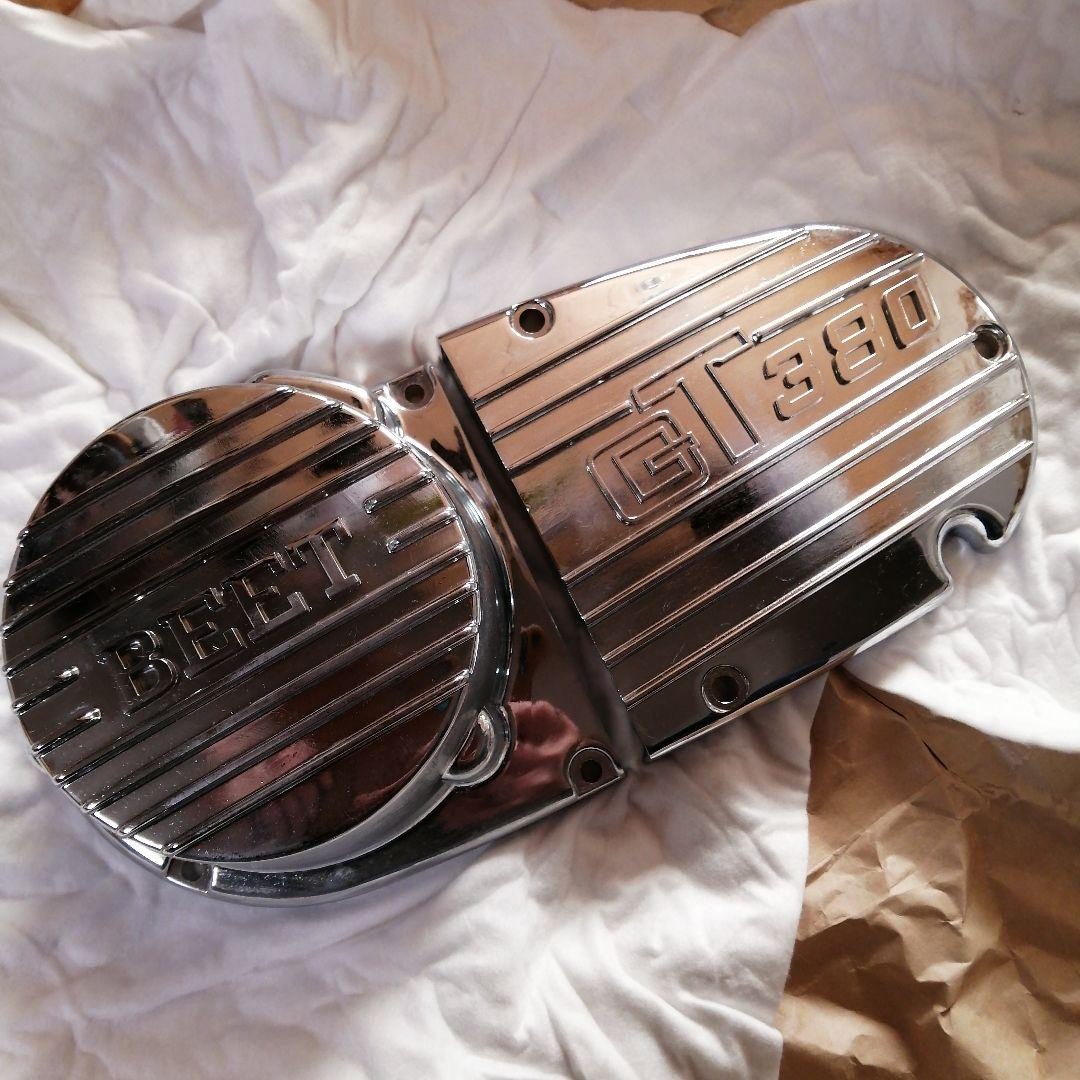 SUZUKI GT380 ダイナモカバー スプロケカバー メッキ