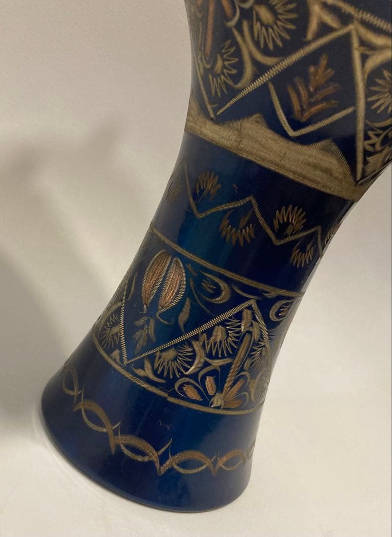 手彫り装飾 銅製 ダラブッカ ミニサイズ アンティーク楽器