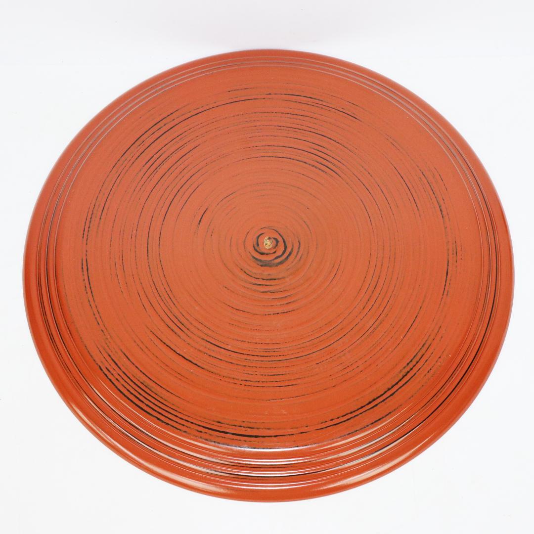 平安象彦 根来塗 特大丸盆 径45㎝ 共布 栞 - メルカリ