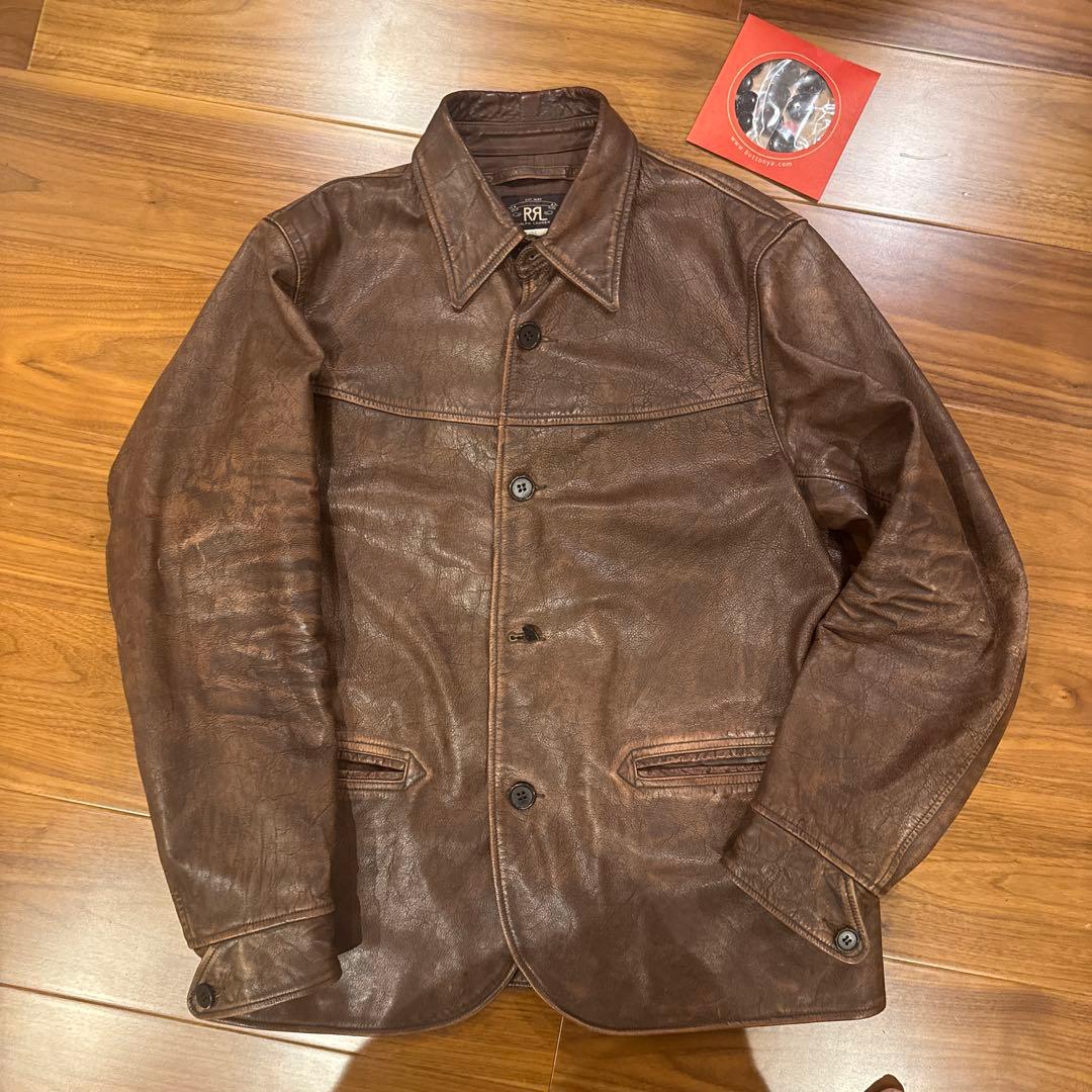 【希少】RRL レザーカーコート M 2020年製 完売品（代えボタン付）