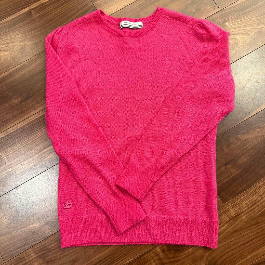 BORDERS at BALCONY ピンク 長袖ニット