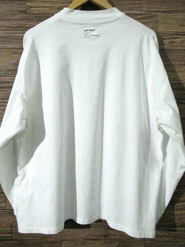 XL 25AW キャプテンズヘルム ゴルフ 長袖 モックネック Tシャツ 白/紺