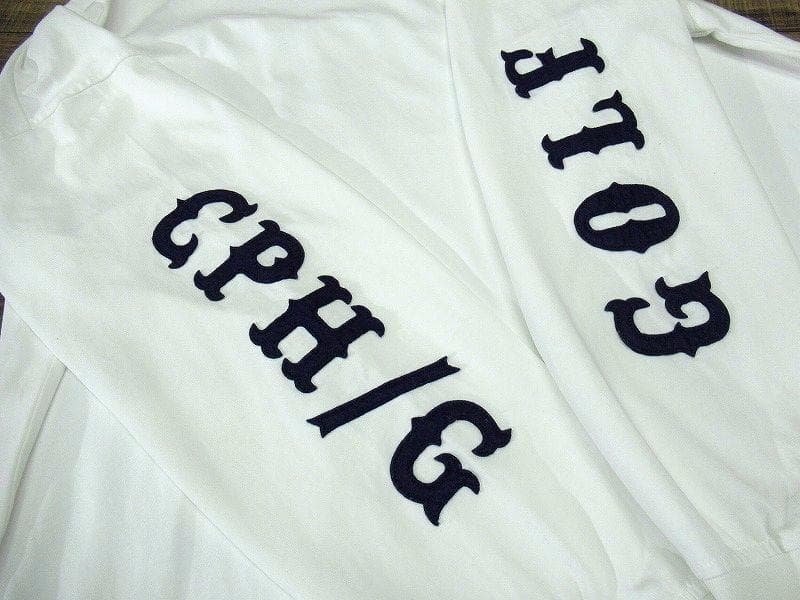 XL 25AW キャプテンズヘルム ゴルフ 長袖 モックネック Tシャツ 白/紺