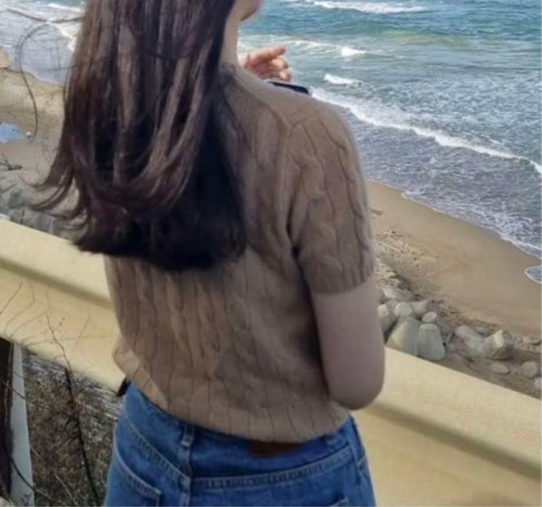 アイドルに大人気♡ラルフローレン ワンポイント刺繍半袖ニット