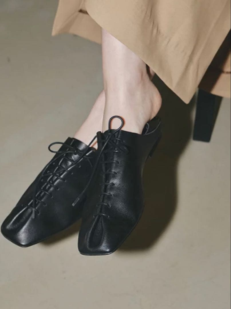 【美品】TODAYFUL Laceup Leather Shoes 黒 38