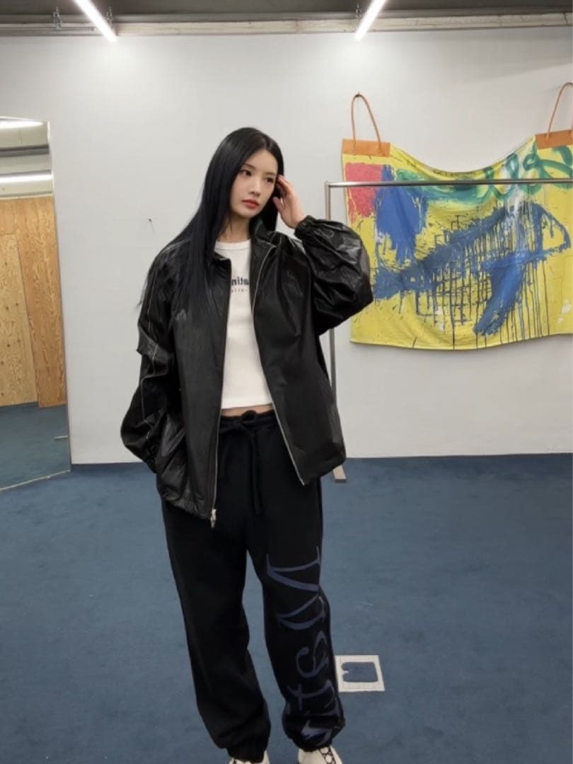 Matin Kim ブラック ナイロンジャケット - メルカリ