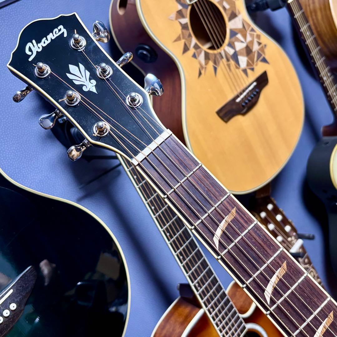 美品【トランスギター】IBANEZ AEG24-Ⅱ 単板、美しい虎目（値下げ中）