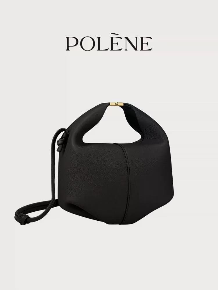 POLÈNE 極希少✨ ブラックレザーハンドバッグ - メルカリ