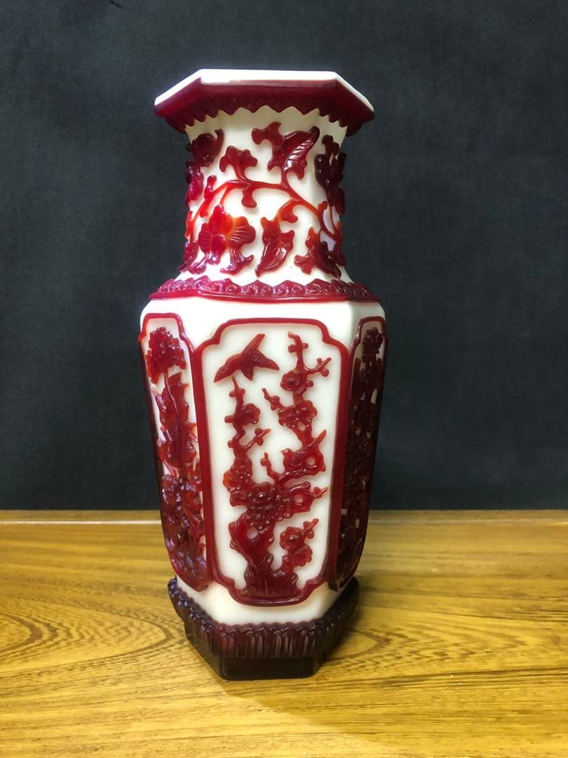 乾隆ガラス六角花瓶 津軽びいどろ 口すぼまり 花器 | おしゃれなガラスの花瓶 かわいい