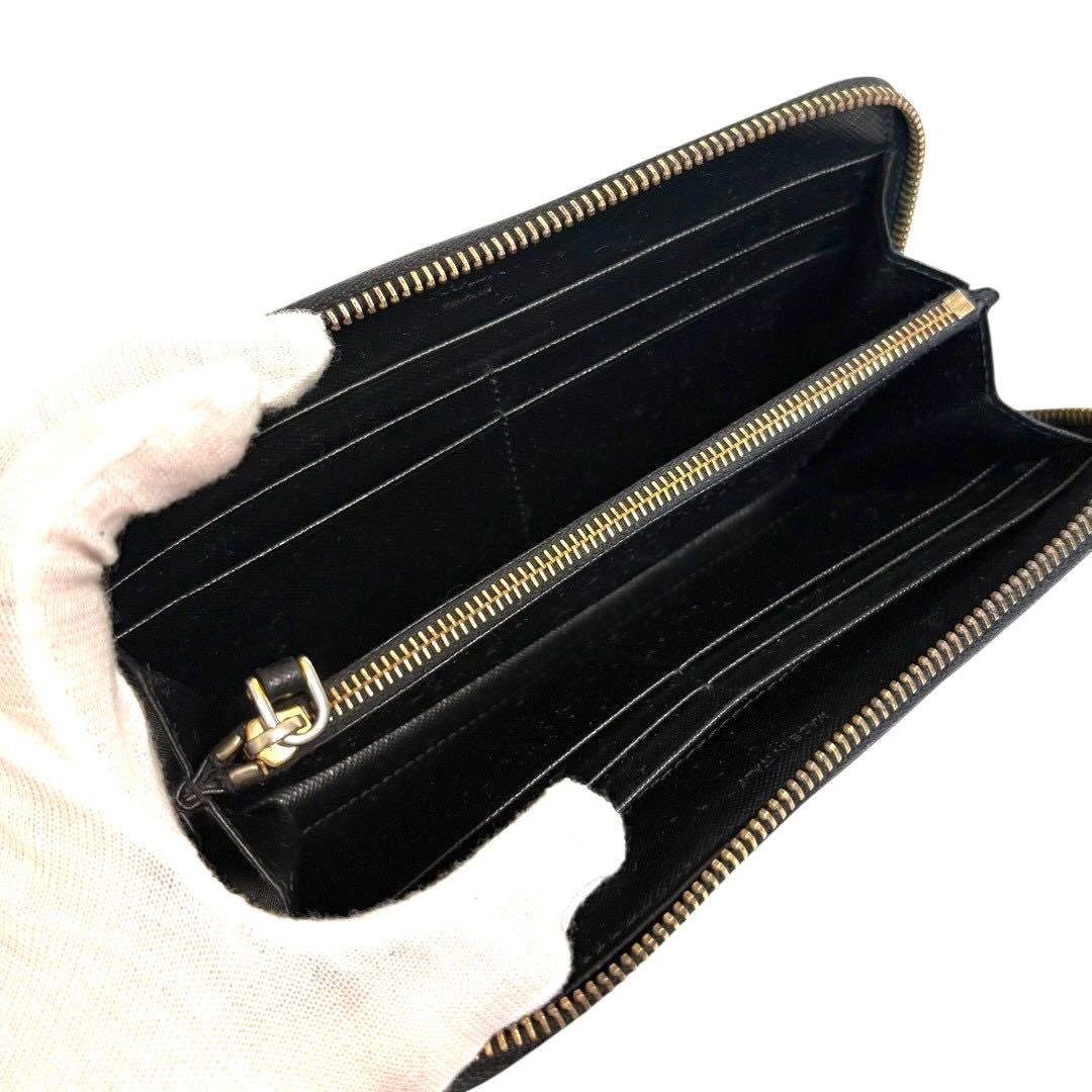 美品✨ プラダ PRADA 長財布 ラウンドファスナー サフィアーノ
