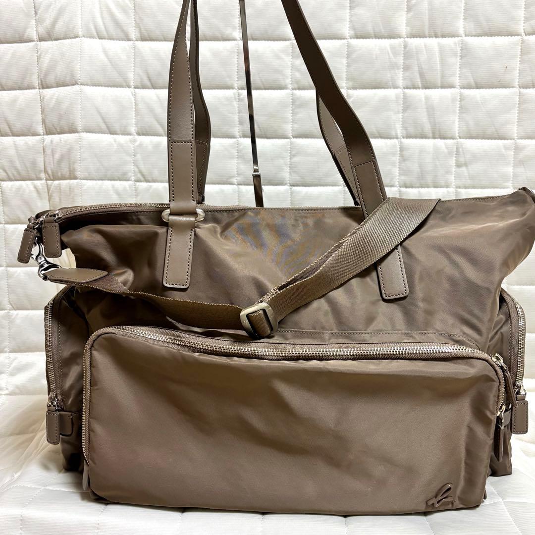 美品☆アニエスベー　大容量　ボストンバッグ　2way 茶色　ブラウン agnes b.（アニエスベー） ボストンバッグ ボストンバッグ XAS01−02