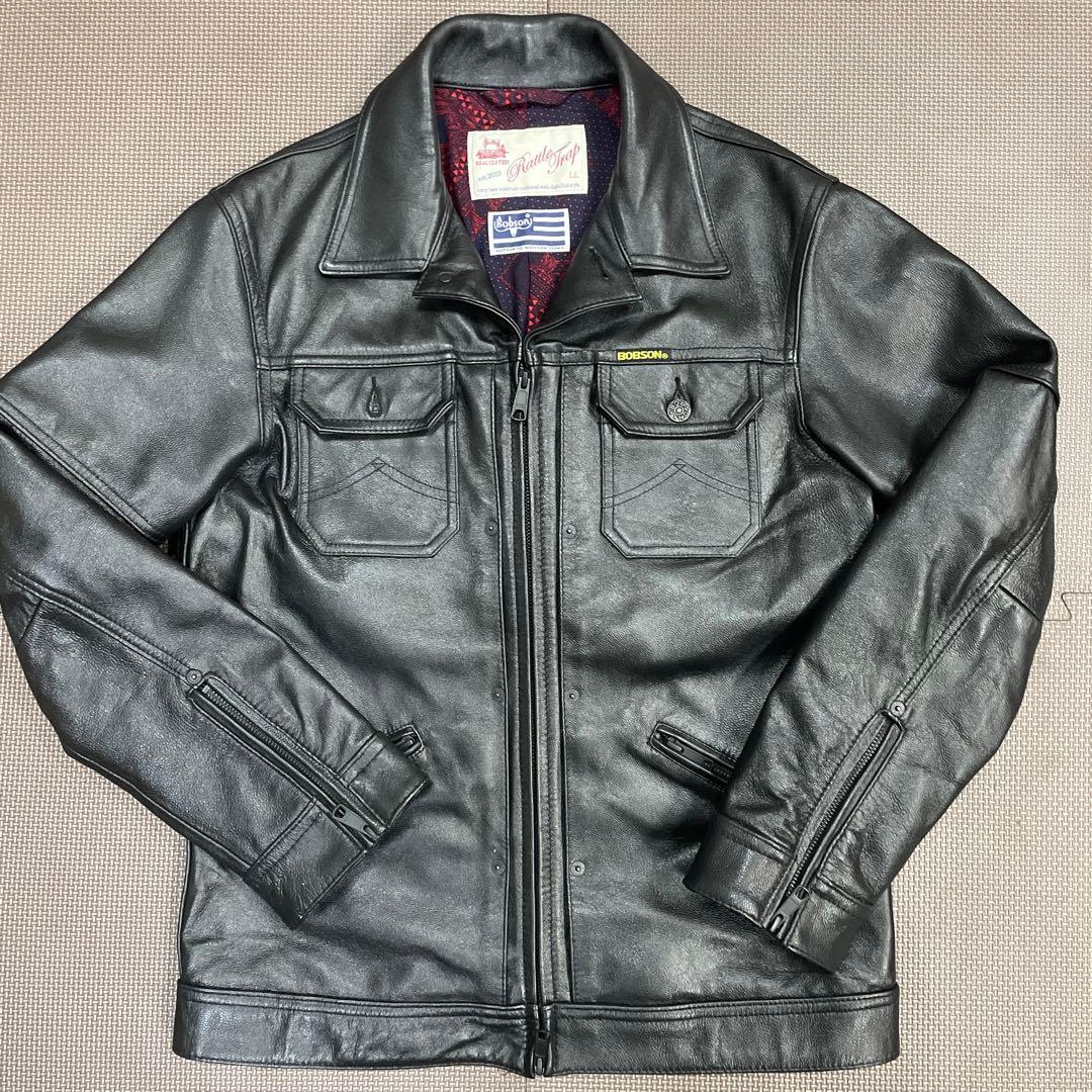 ラトルトラップ × ボブソン やぎ革 レザージャケット XL - メルカリ