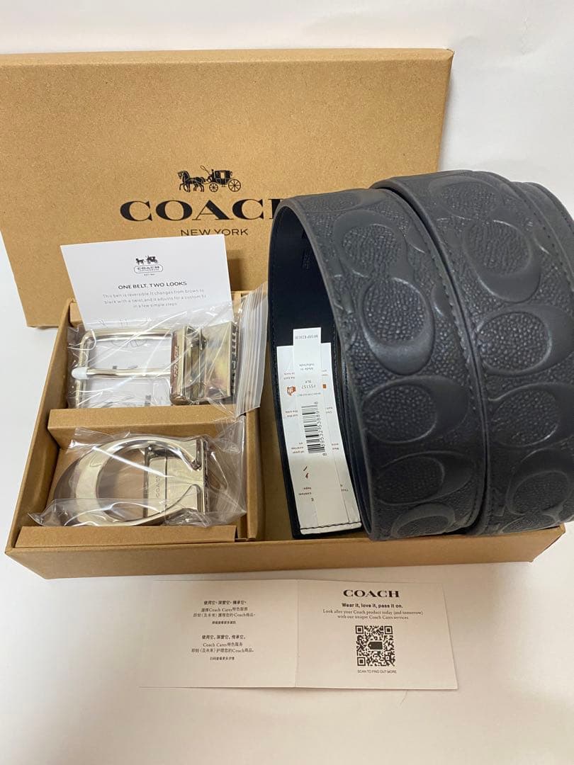 COACH コーチ　メンズベルトギフト箱付き