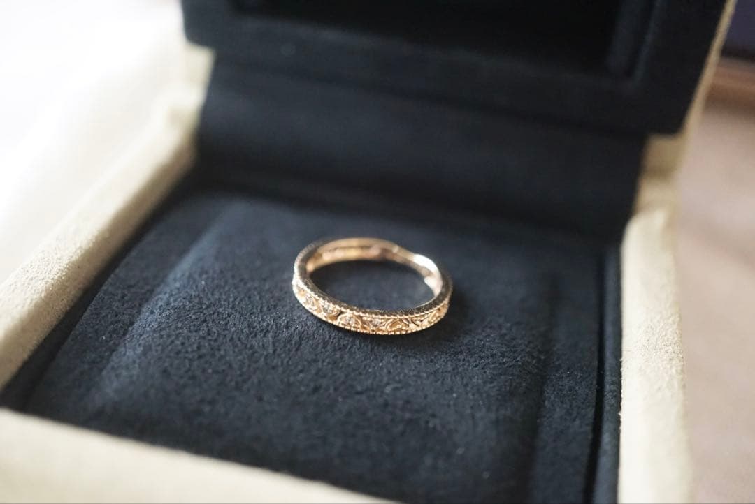 agete K10ダイヤモンドピンキーリング