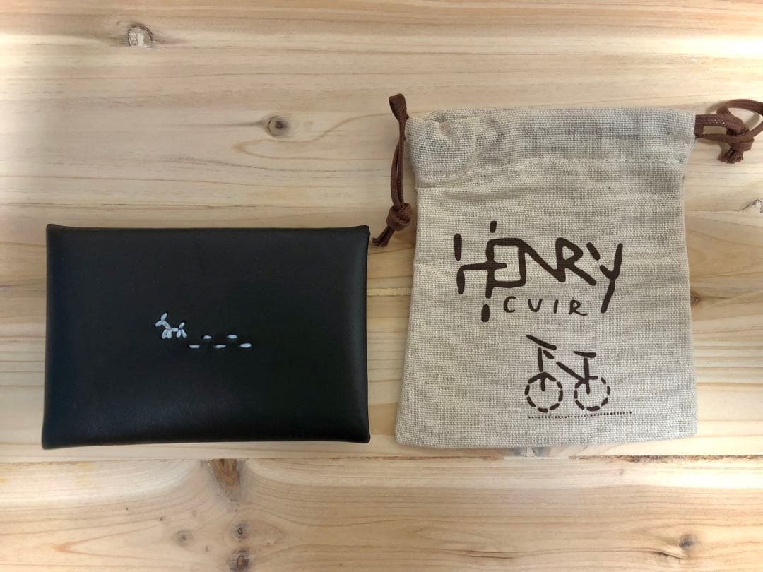 ほぼ日×アンリークイール　名刺　カードケース　　　HOMMAGE （NERO